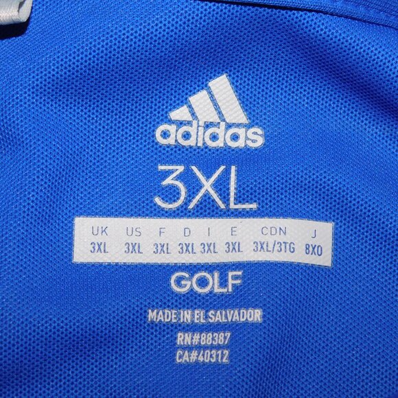Adidas Golf Mens 3XL Blue Polo Shirt - Picture 3 of 7